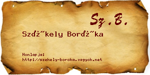 Székely Boróka névjegykártya