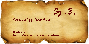 Székely Boróka névjegykártya
