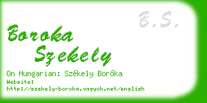 boroka szekely business card