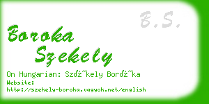 boroka szekely business card